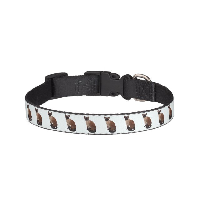 Siamese Dark Seal Point Cat Pet Collar (Front)