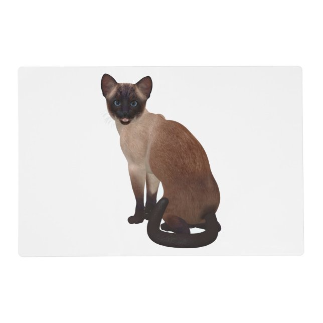 Siamese Dark Seal Point Cat Placemat (Front)