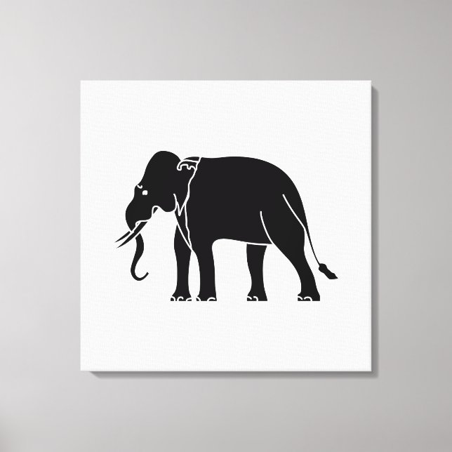 Siamese Elephant Canvas Print (Front)