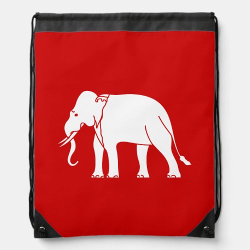 Siamese Elephant Drawstring Bag