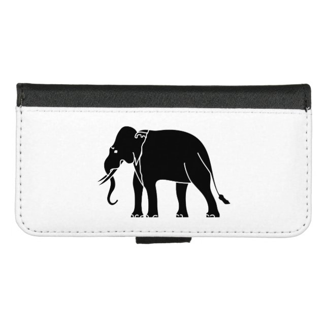 Siamese Elephant iPhone Wallet Case (Front (Horizontal))