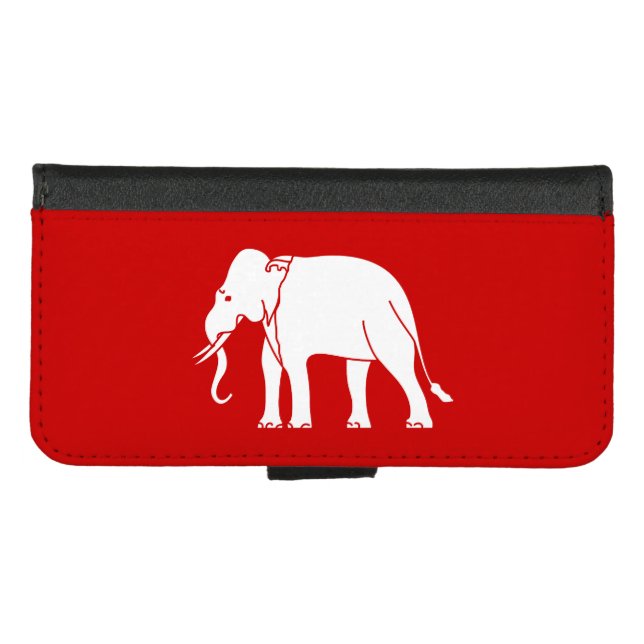 Siamese Elephant iPhone Wallet Case (Front (Horizontal))