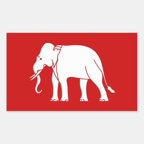 Siamese Elephant Rectangular Sticker