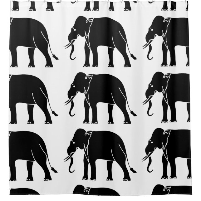 Siamese Elephant Shower Curtain (Front)