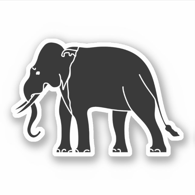 Siamese Elephant Sticker (Front)