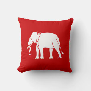 Siamese Elephant Throw Pillow