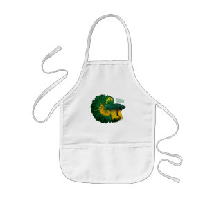 Siamese fighting fish cartoon illustration kids' apron