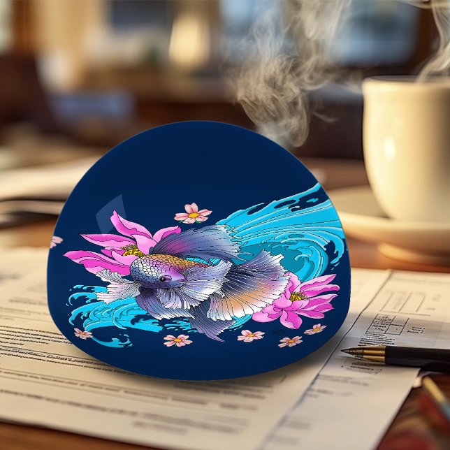 Siamese Fighting Fish Floral Paperweight (Creator Uploaded)