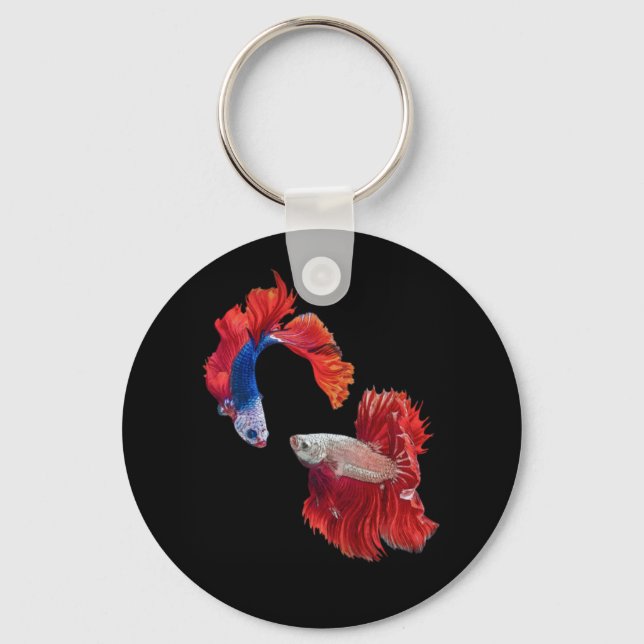 Siamese Fighting Fish Keychain (Front)