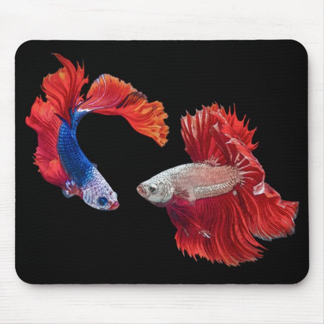 Siamese Fighting Fish Mouse Pad (Front)