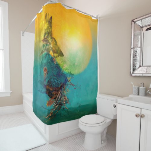 Siamese Fighting Fish UNDER THE WATERFALL Shower Curtain