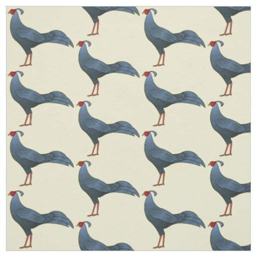 Siamese fireback bird cartoon illustration  fabric