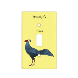 Siamese fireback bird cartoon illustration  light switch cover