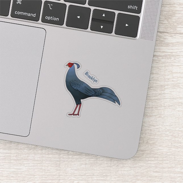 Siamese fireback bird cartoon illustration  sticker (Detail)