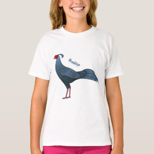 Siamese fireback bird cartoon illustration  T-Shirt