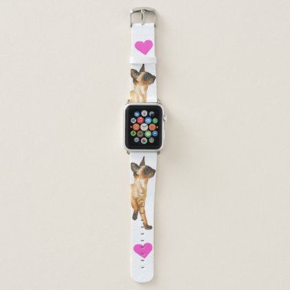 Siamese Kitten love Apple watch band