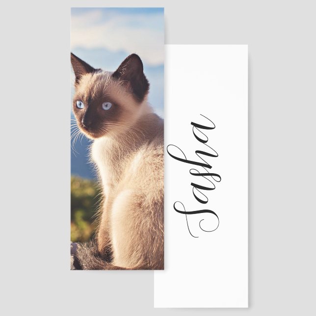 Siamese kitten personalized bookmarks (Front & Back)