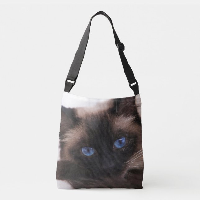 Siamese Kitten Sweetie Face Crossbody Bag (Front)