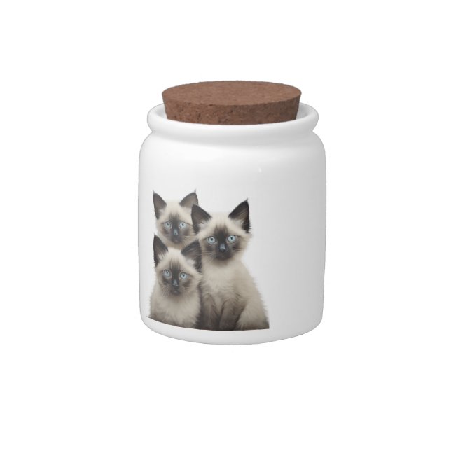 Siamese Kittens Candy Jar (Right)