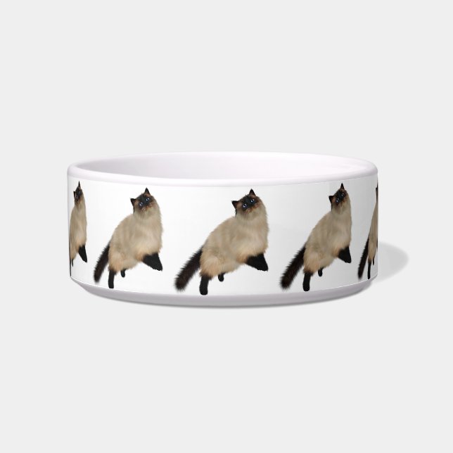 Siamese Long Hair Cat Bowl (Front)