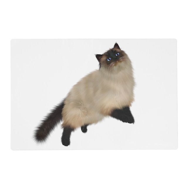 Siamese Long Hair Cat Placemat (Front)