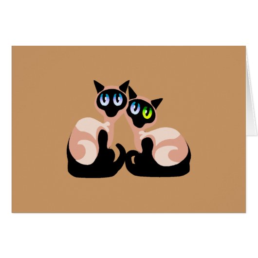 Siamese Love Cards (Front Horizontal)