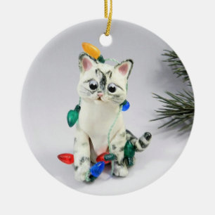 Siamese Lynx Point Cat Ornament