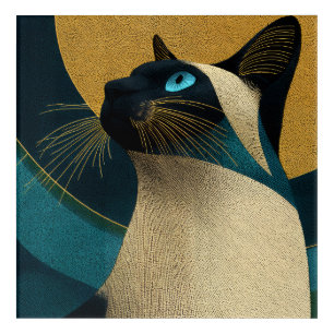 Siamese Mosaic Portrait Acrylic Print