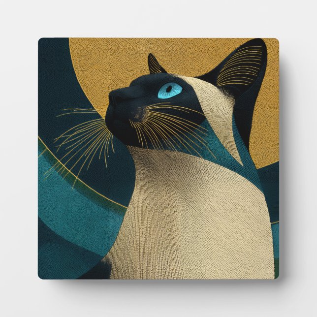Siamese Mosaic Portrait Plaque (Front)