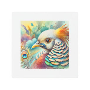 Siamese Pheasant 230824AREF115 - Watercolor Metal Print