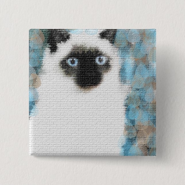 Siamese Pinback Button (Front)