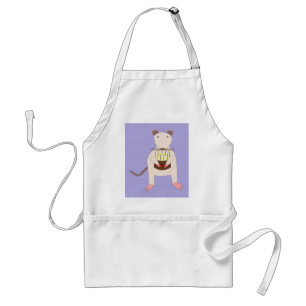 Siamese Rat with Birthday Cake Adult Apron