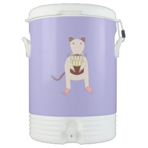 Siamese Rat with Birthday Cake Beverage Cooler