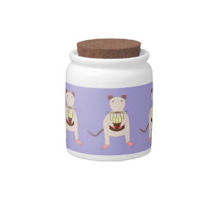 Siamese Rat with Birthday Cake Candy Jar