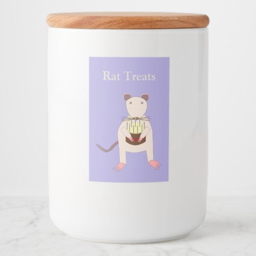 Siamese Rat with Birthday Cake Custom Food Label