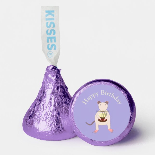Siamese Rat with Birthday Cake Custom Hershey®'s K Kisses® (Front)
