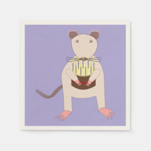 Siamese Rat with Birthday Cake Napkins