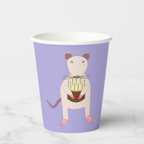 Siamese Rat with Birthday Cake Paper Cups