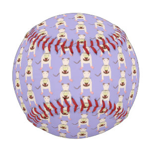 Siamese Rat with Birthday Cake Patterned Baseball