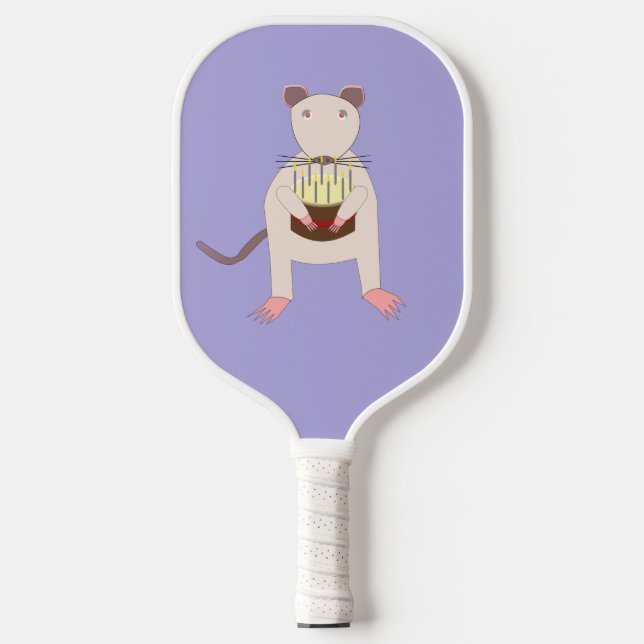 Siamese Rat with Birthday Cake Pickleball Paddle (Front)