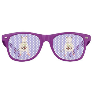 Siamese Rat with Birthday Cake Retro Sunglasses