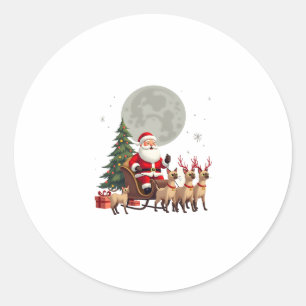 Siamese Reindeer Christmas Siamese Cat Lover Gifts Classic Round Sticker