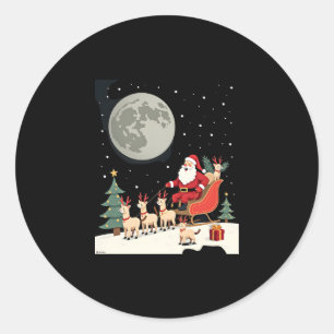 Siamese Reindeer Christmas Siamese Cat Lover Gifts Classic Round Sticker