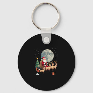 Siamese Reindeer Christmas Siamese Cat Lover Gifts Keychain