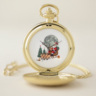 Siamese Reindeer Christmas Siamese Cat Lover Gifts Pocket Watch