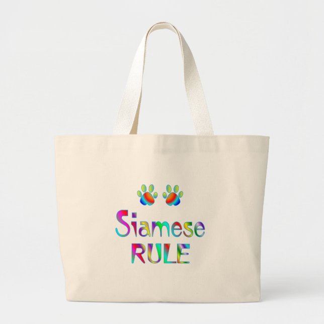 Siamese Rule Large Tote Bag (Front)