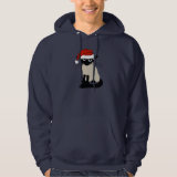 Siamese Santa Clause - Funny Christmas Kitty Cat Hoodie