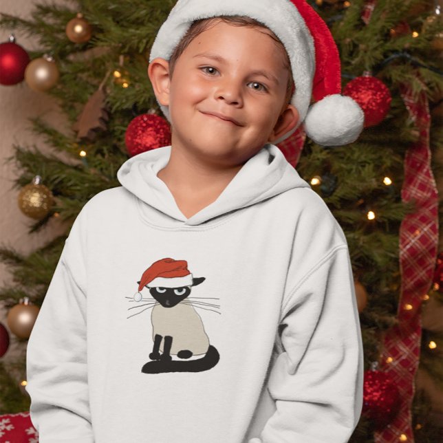 Siamese Santa Clause - Funny Christmas Pet Cat Hoodie (Creator Uploaded)