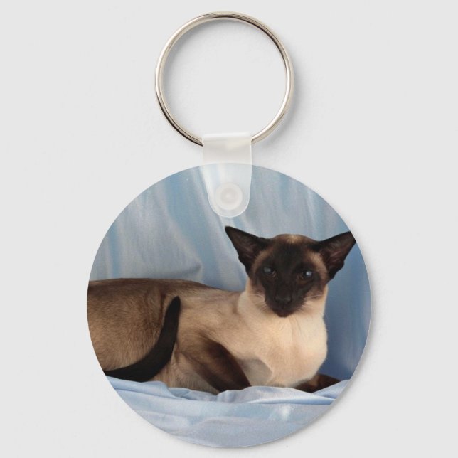 Siamese, seal point keychain (Front)