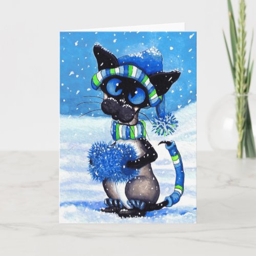 Siamese Snow Card